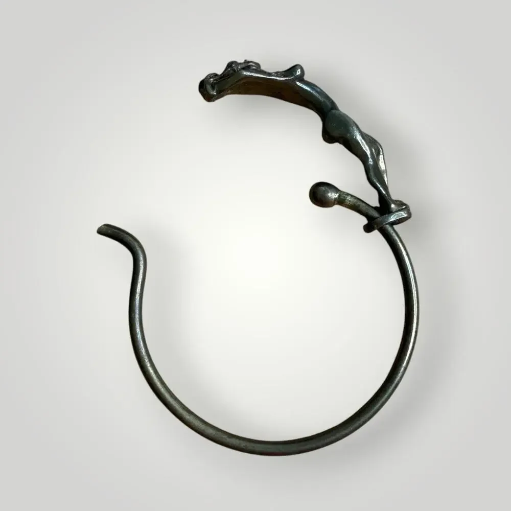 Rare Christopher M Jupp Brass Key Ring Handwrought Nude Woman 1985
